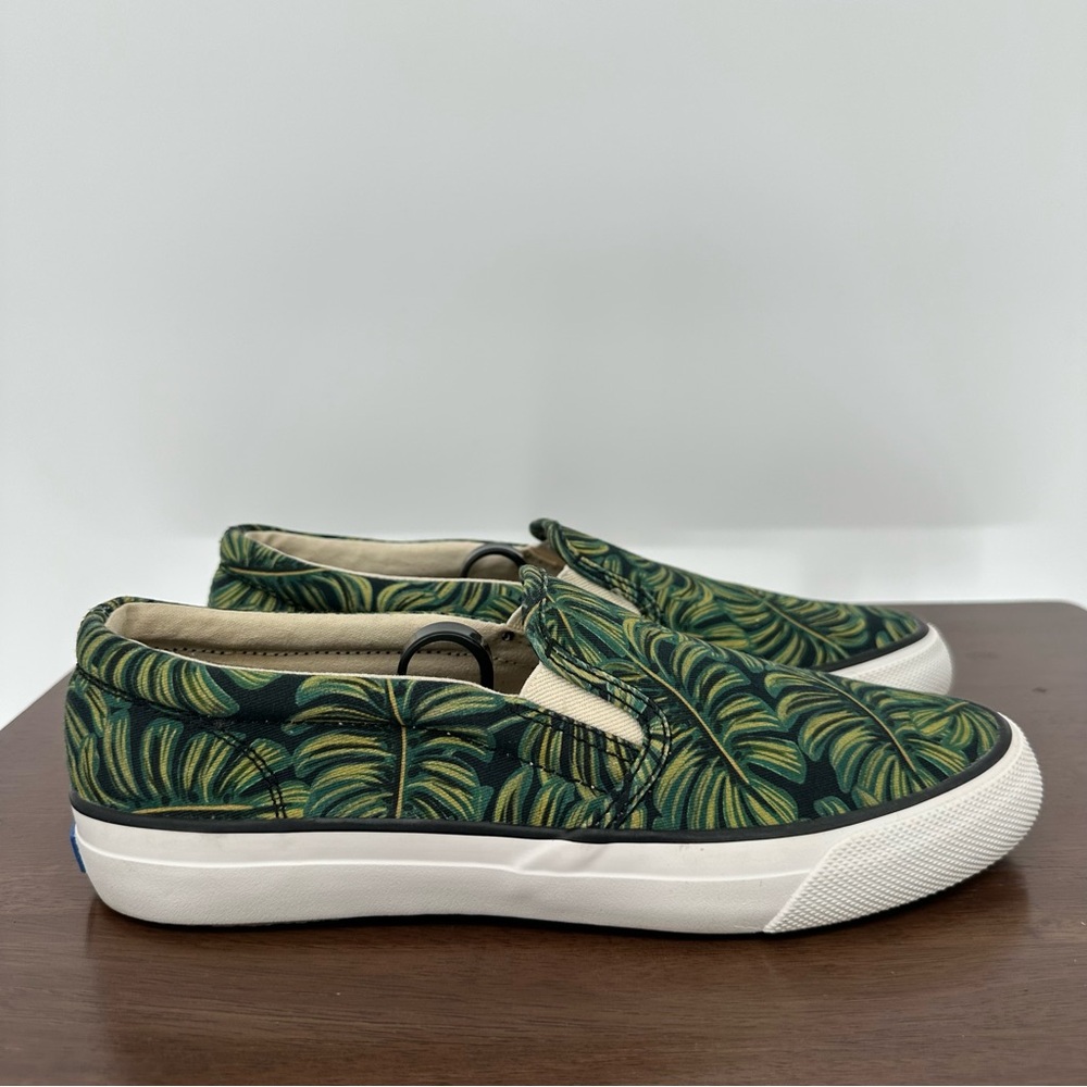 Keds Rifle Paper Co Anchor Palms Green Slip On Sneakers Sz 8 Womens